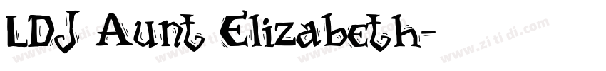 LDJ Aunt Elizabeth字体转换